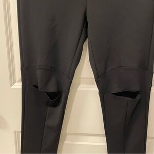 IC COLLECTION Elegant Black Spandex Cut slit peekaboo knee spooky gothic